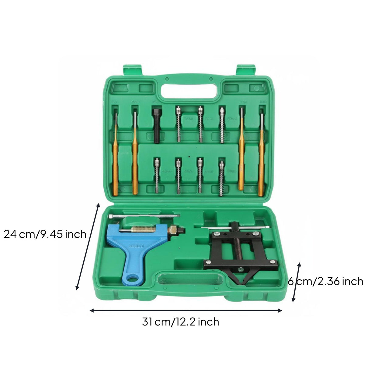 Universal Fit Hydraulic Chain Breaker Heavy Duty Motorcycle Chain Breaker Sturdy Construction Tools Includes Hex Wrench for Mechanics, Workshop