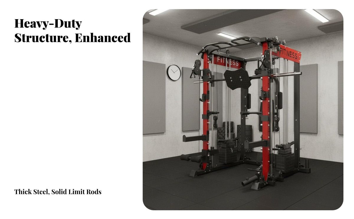 Multi-Functional Guide Machine Heavy-Duty Construction Guide Machine Exercise Rack Combo High Load Capacity Multi-Functional Squat Rack