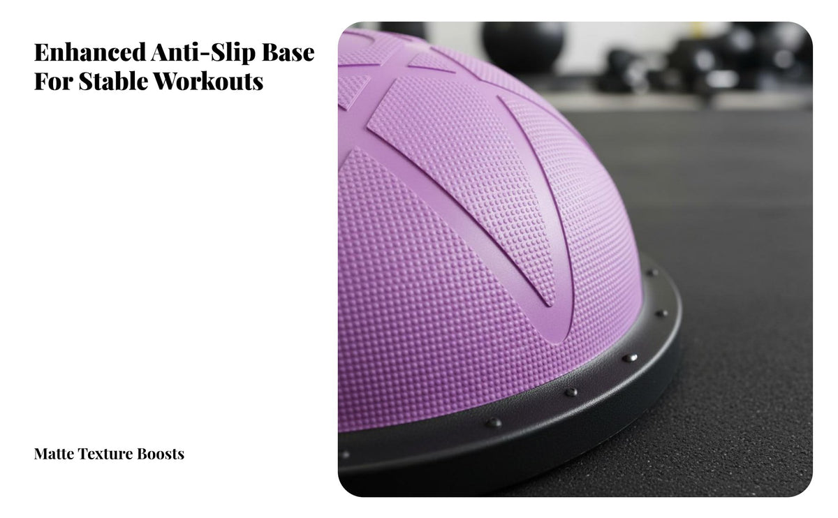 Half Balance Ball Anti-Slip Stretching and Strengthening Discipline Half Ball Stable Base Balance Dome for Pilates, Home Gym