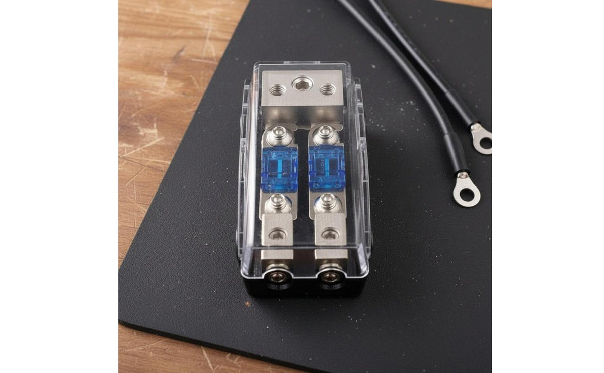 Electrical Fuse Distribution Block High Conductivity Car Audio Fuse Holder Fused Power Distribution Block Long-Lasting Cover