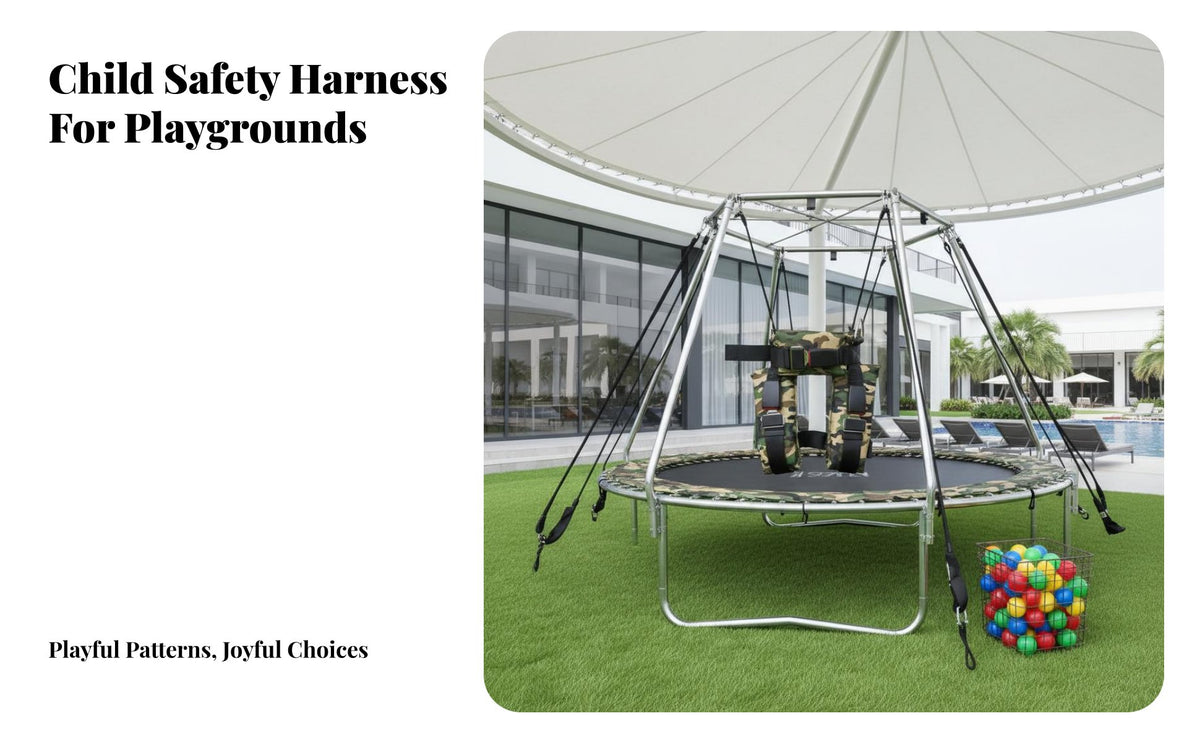 Children's Bungee Harness High Load-Bearing Kids Trampoline Belt Stainless Steel Hardware Bungee Trampoline Harness for Commercial Use, Outdoor