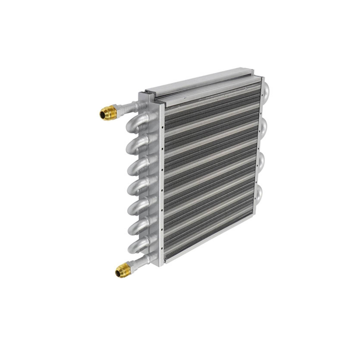 Condenser with Brass Fittings Tube-and-Fin Oil Cooler Heat Exchanger Engine Oil Cooler Heat Exchanger Aluminum Automotive