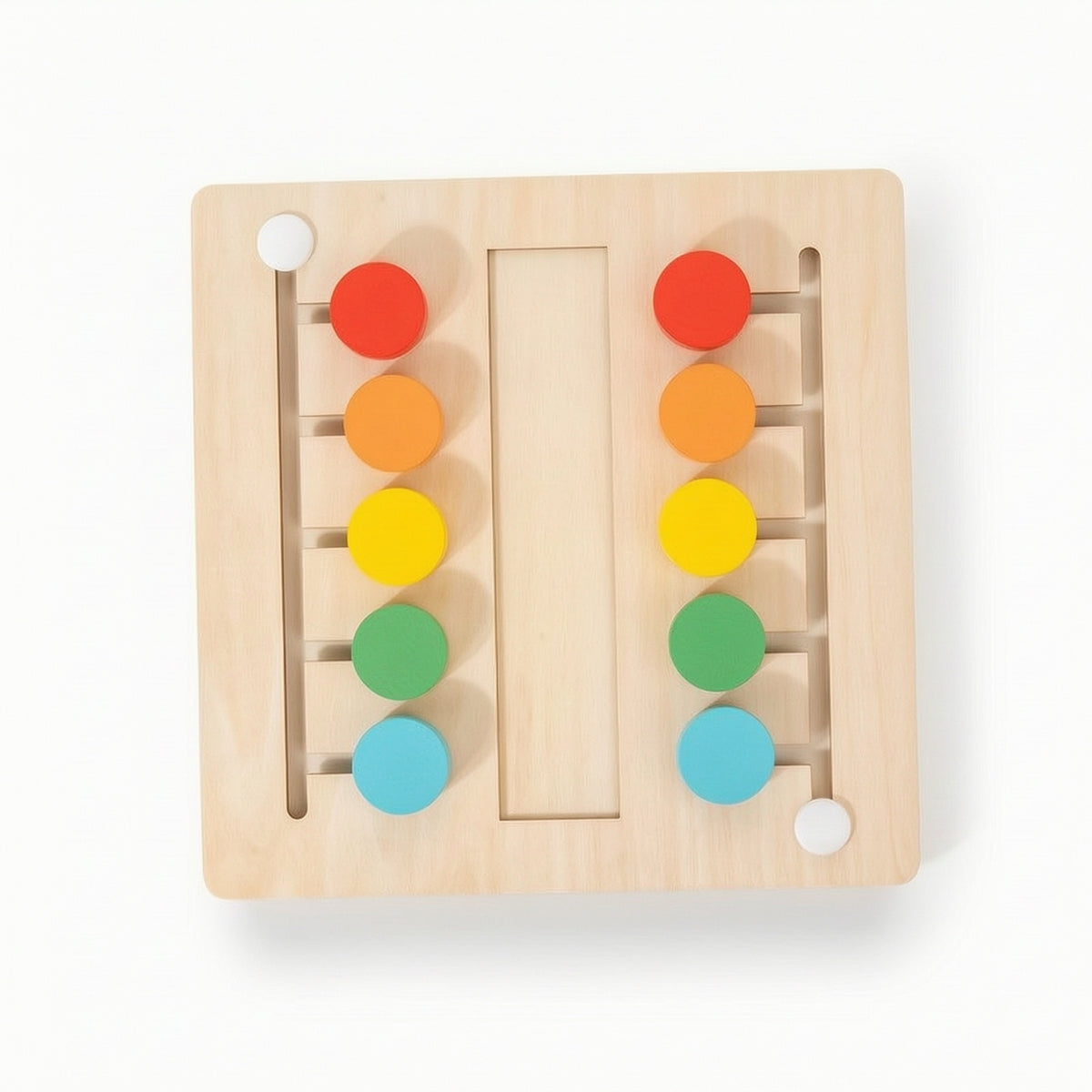 Color Sorting Board Screenunplugged Wooden Sliding Game Color Matching Game Tactile Toy Safe for Preschoolers, Playroom