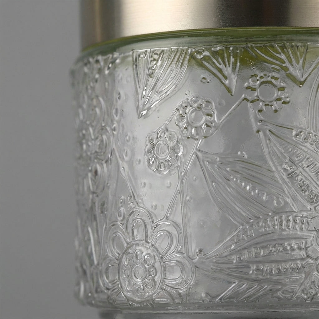 Clear Glass Storage Jars with Lids, Decorative Embossed Jars, Airtight Food Storage Containers, Organisers, Glass Jars for Storing Pasta