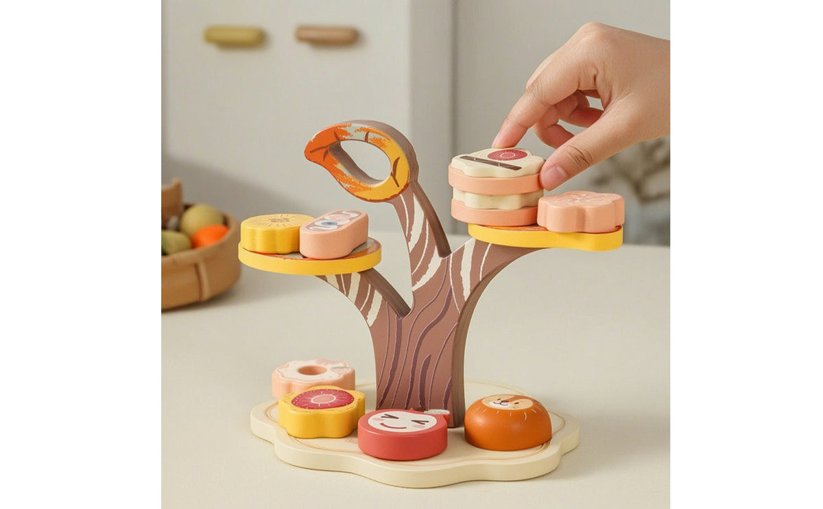 Playful Pastry Set Food Set with Stand Pretend Wooden Dessert Playset Imaginative Snacks with Stand Preschoolers