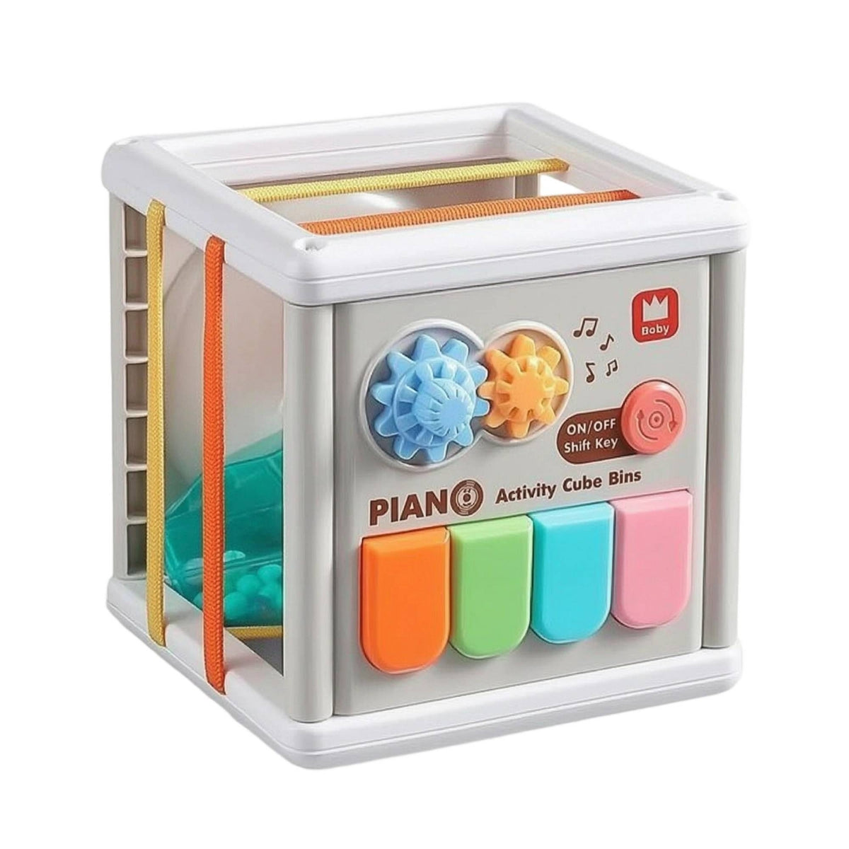 Interactive Sensory Activity Cube Tactile Activity Cube Safe Educational Toy Lightweight for Toddlers, Nursery