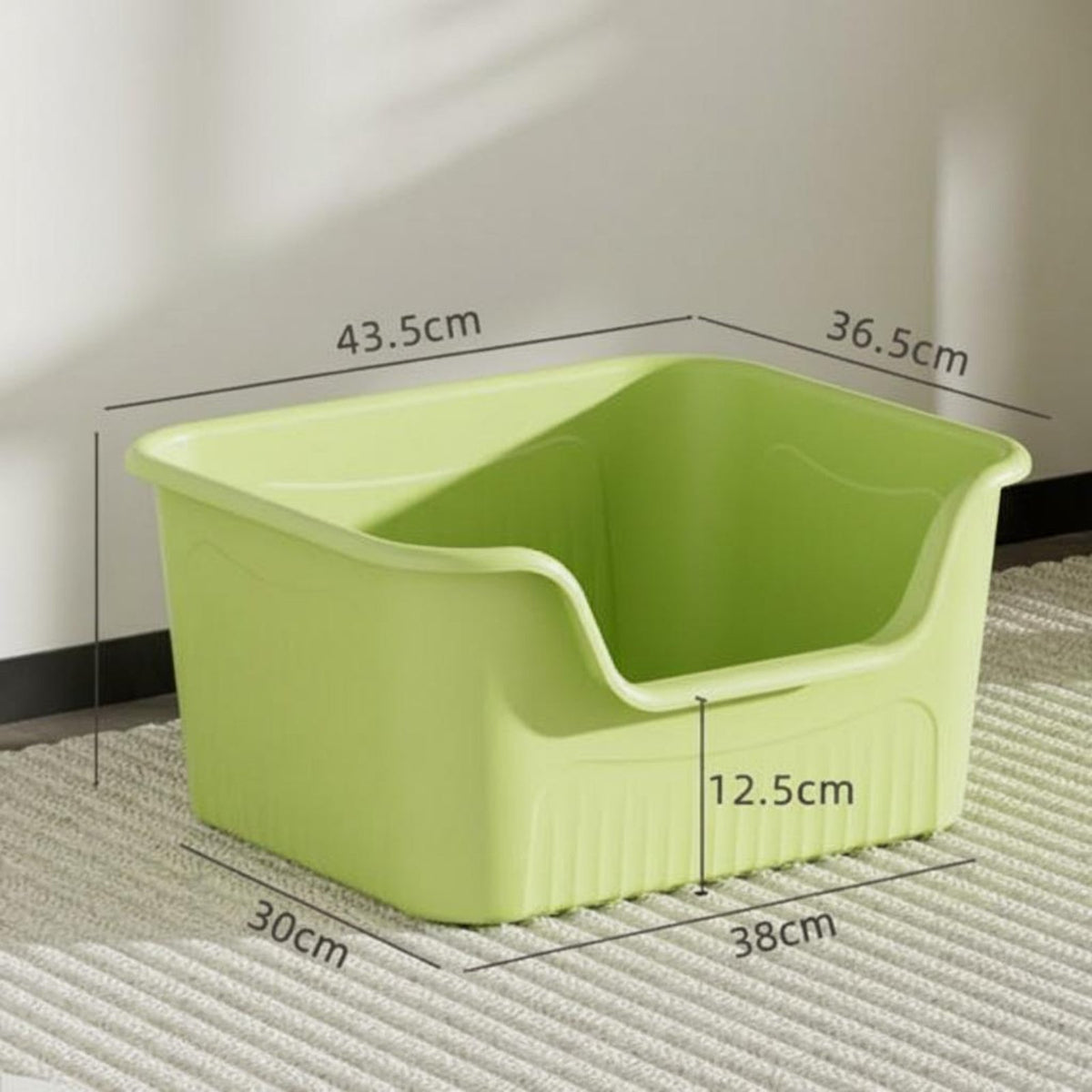 Semi-Enclosed Splash-Proof Cat Litter Box for Large Cats