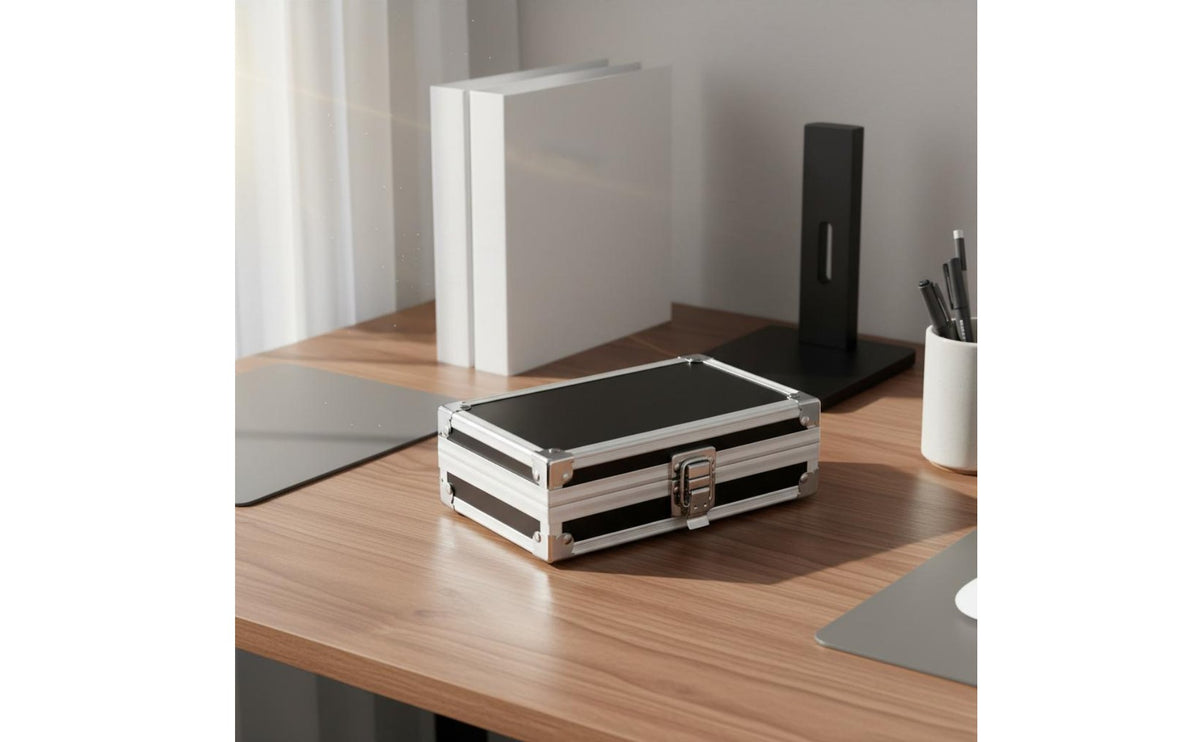 Aluminum Impact Resistant Metal Equipment Case Lightweight Design Portable Aluminum Briefcase for Electricians, Technicians