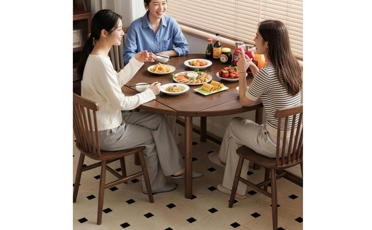 Foldable Folding Dining Table Compact Wooden Dining Table Small Furniture Portable for Kitchen
