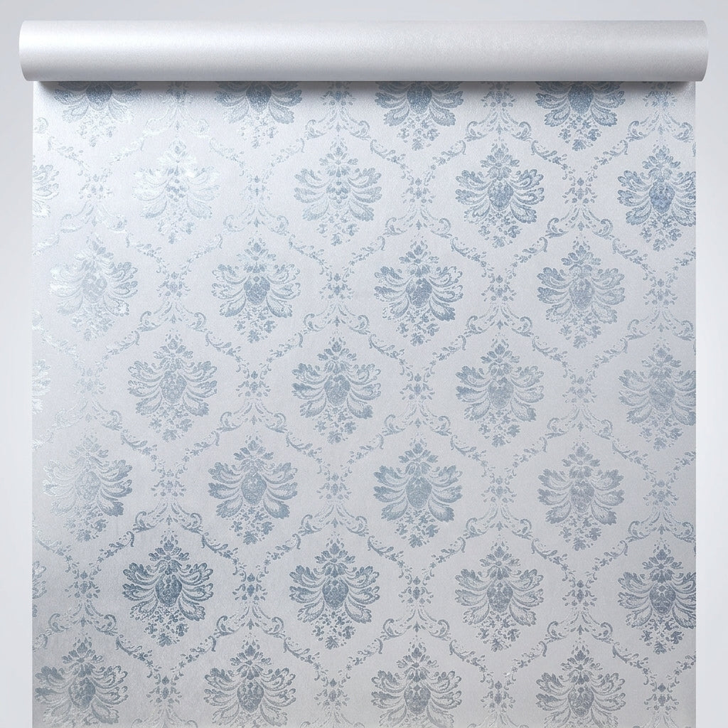 Privacy Window Film with Damask Pattern for Home Office, Frosted Glass Film for Living Room, Bathroom Privacy Shield, Cling PVC Material