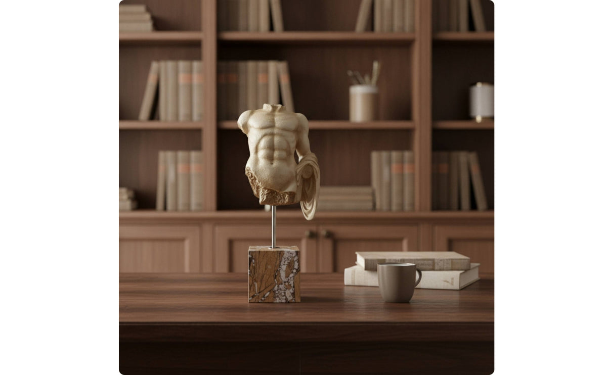 Figurative Sculpture Carved Sculpture with Base Elegant for Interior Designers