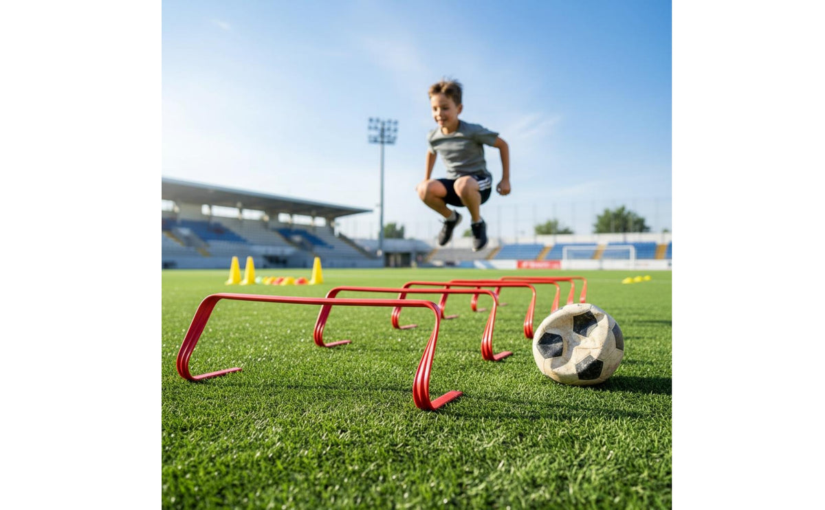 6 Pieces Football Training Hurdle Long-Lasting Track Drill Hurdle Lightweight Sports Gear for Children, Beginners