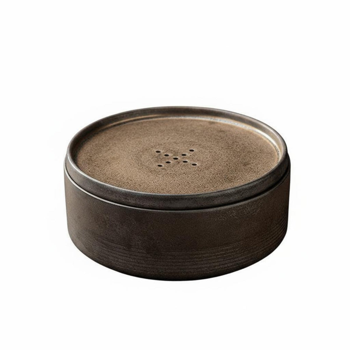 Round Water Storage Tea Tray Easy to Clean Water Storage Tea Tray Rustic Design