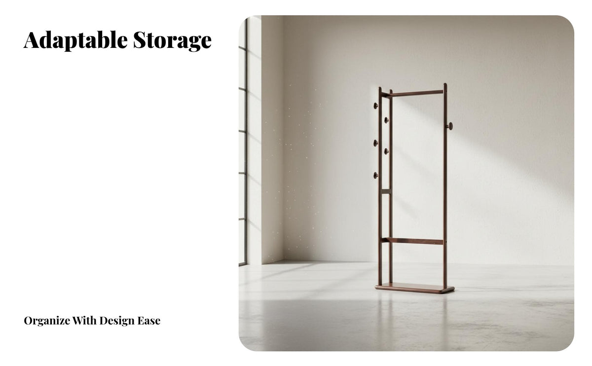 sturdy Wood Construction complimentarystanding Coat Rack Space-Saving Wooden Tree Coat Rack Narrow silhouette Garment Holder Minimalist Design for Apartment Dwellers, Homeowners, Bedroom, Entryway, Hallway, Living Room