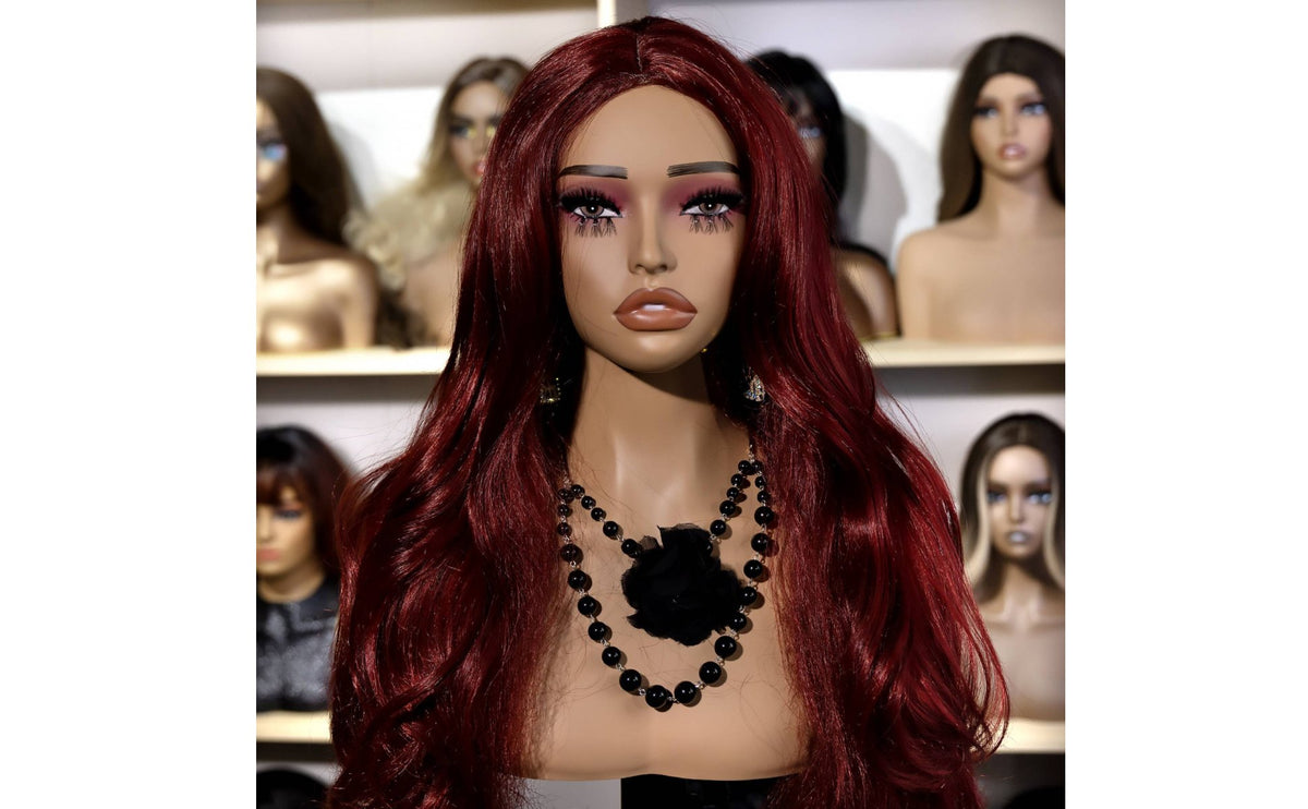 PVC Mannequin Head Material Hairpiece Display Head Stable and Lightweight Hairpiece Stand Bust for Jewelry Sellers