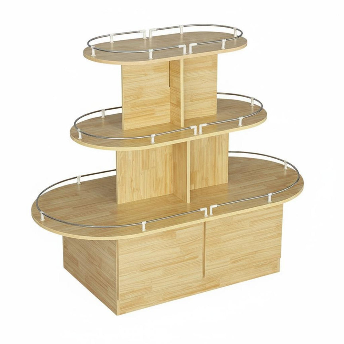 Multi-Functional Island Display Shelf Versatile Retail Display Cabinet Sturdy Construction Retail Fixture Easy Assembly for Shopkeepers, Supermarket Managers, Small Business Owners, Shopping Mall, Temporary Shops, Boutique, Trade Exhibition S