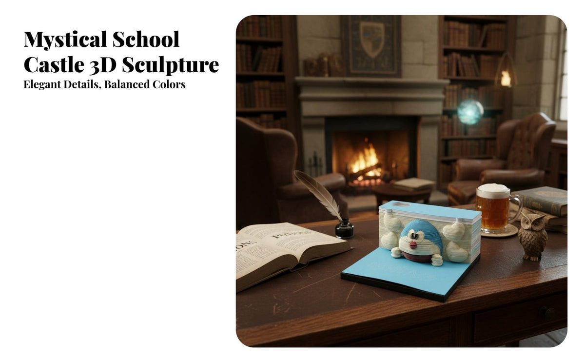 Tear-Away Paper Sculpture Creative Gift Tear-Removable Paper Creative Paper Pad Collectible and Practical Three-Dimensional Art Memo Pad for Students