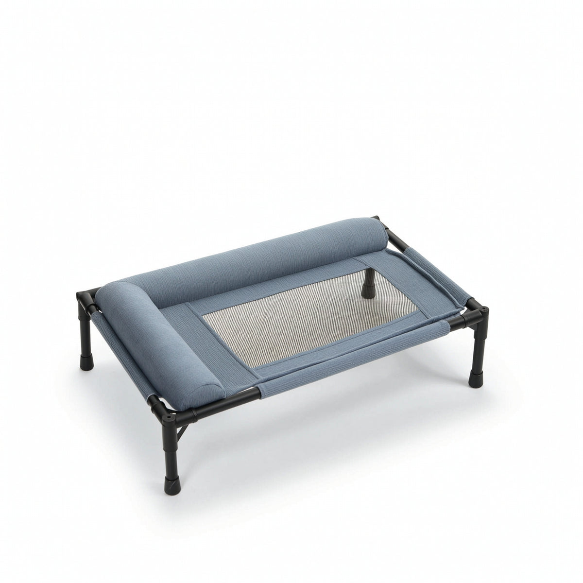 Breathable Elevated Pet Bed with Mesh Center Long-Lasting Dog Cot with Bolsters Lightweight Elevated Dog Cot Cooling for Living Room