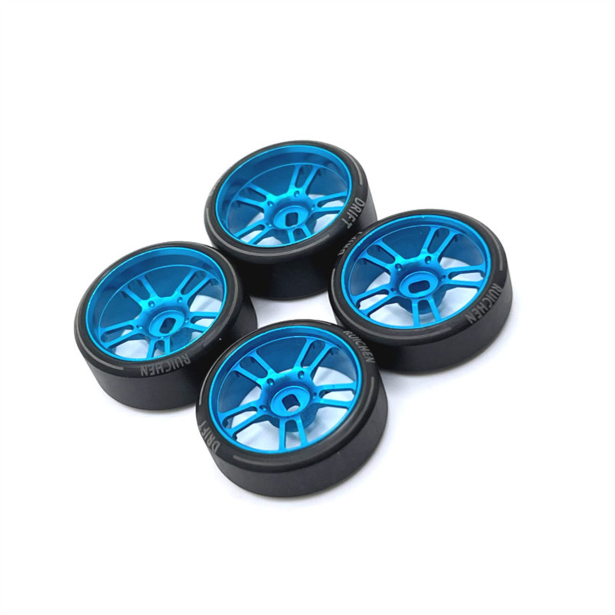 4 Pieces RC Car Wheel and Tire Assembly Pre-Mounted RC Tire and Wheel Set for Hobbyists