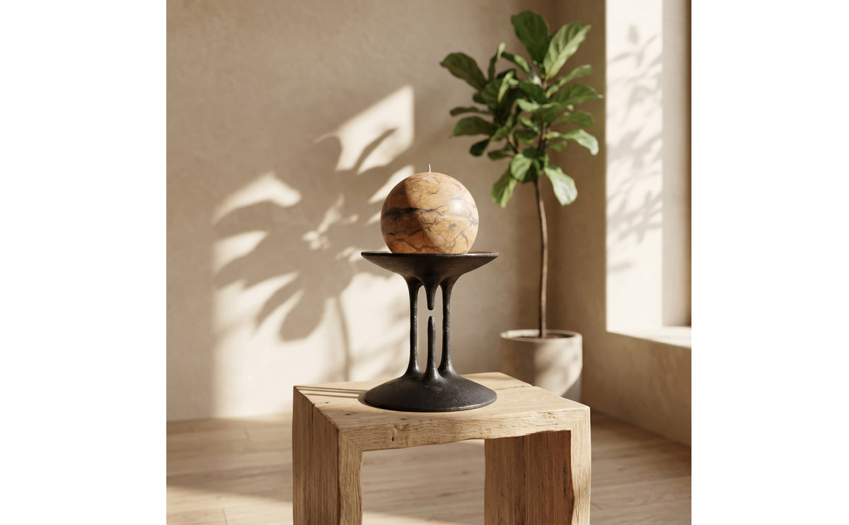 Tabletop Candle Holder Modern Candle Holder with Tray Minimalist for Entryway