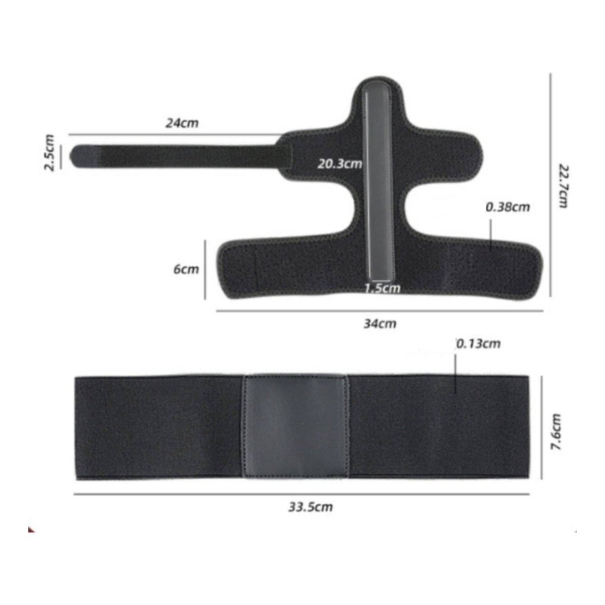 Golf Swing Assist Strap Ambidextrous Wrist Support with Aluminum Strip One Size