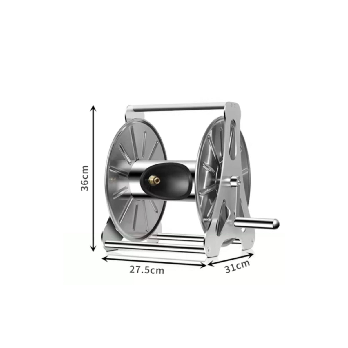 Stainless Steel Hose Reel Easy to Wind Yard Equipment for Car Wash