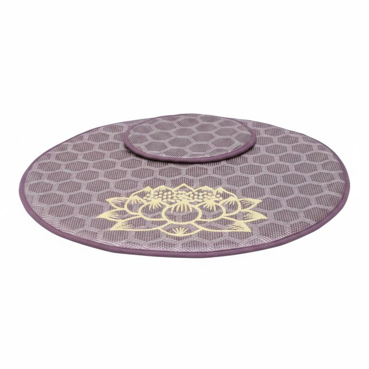 Anti-Slip Lotus Mat Woven Prayer Mat Round Large Floor Pillow Breathable for Meditators, Outdoor