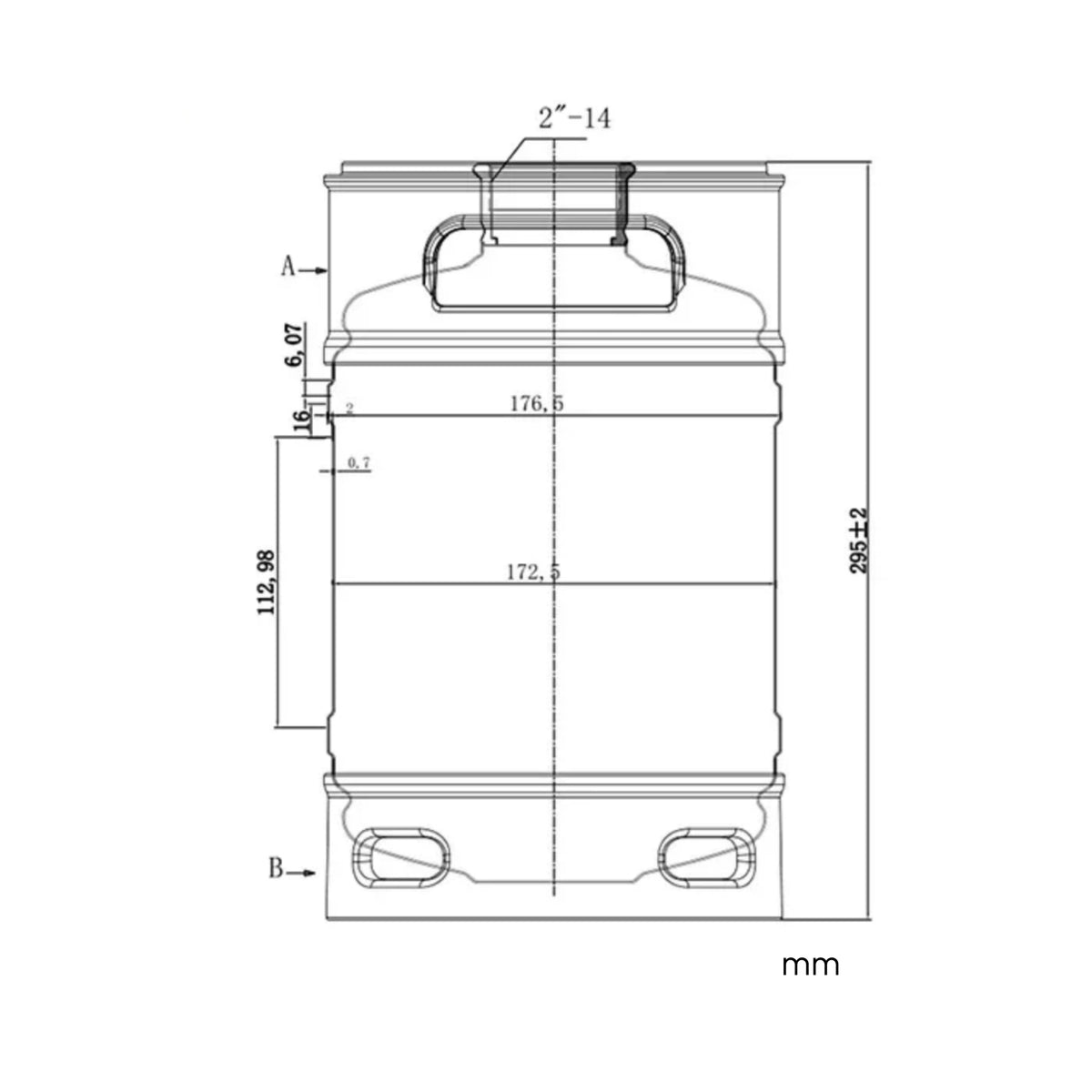Mini Keg Stainless Steel Keg with Spear Growler Portable Container Corrosion Resistant for Homebrewers, Home Bar, Kitchen