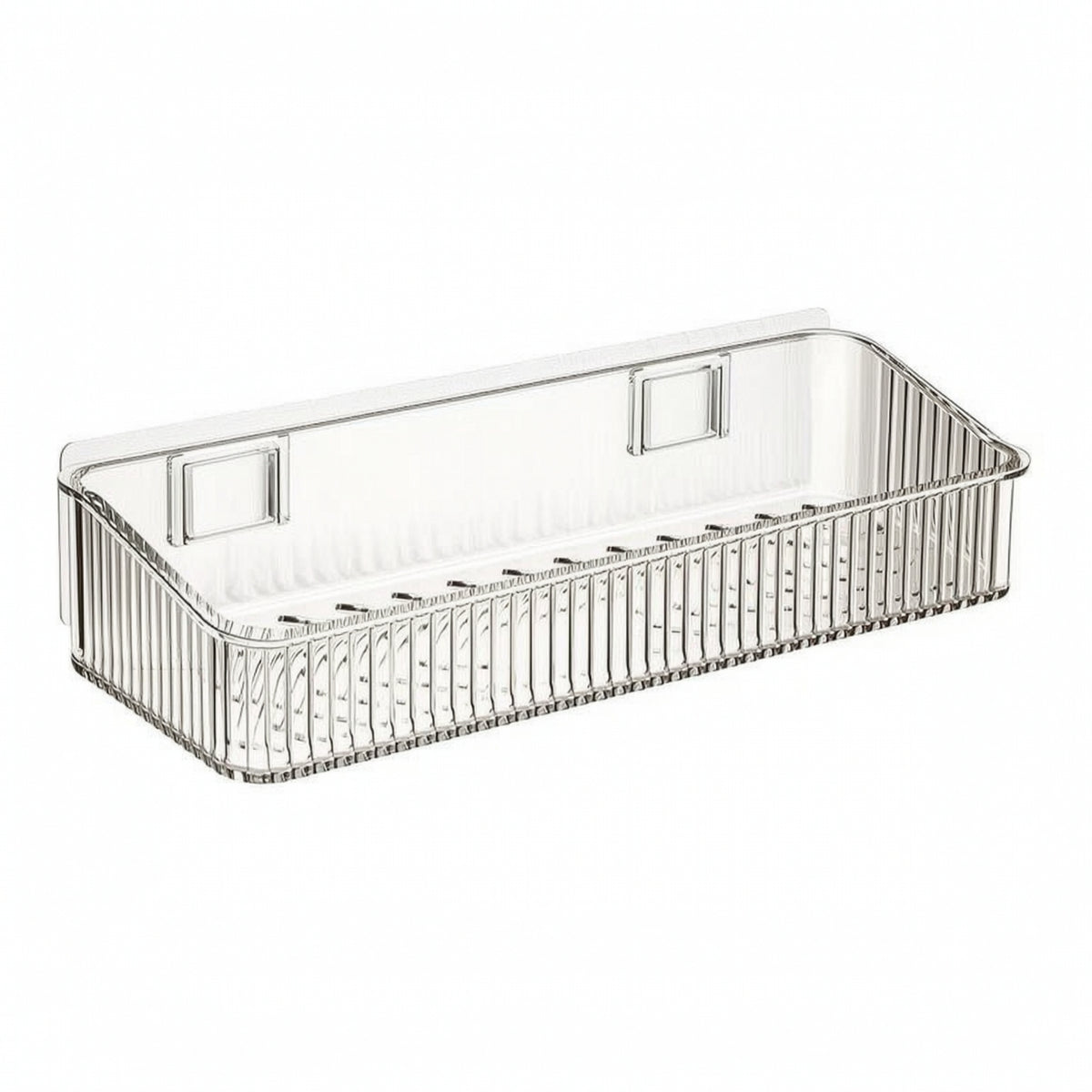 Transparent Adhesive Wall Shelf Clear Bathroom Organizer Waterproof Wall Mounted Shelf Compact for Vanity