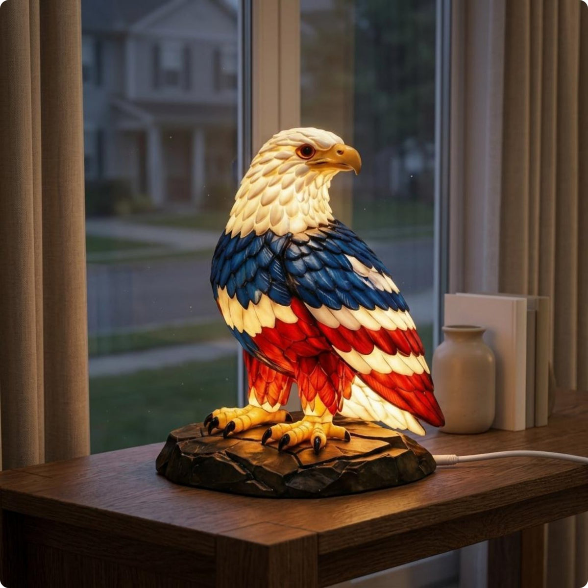 Independence Day Eagle Lamp Decorative Home Decor for Desk, Living Room