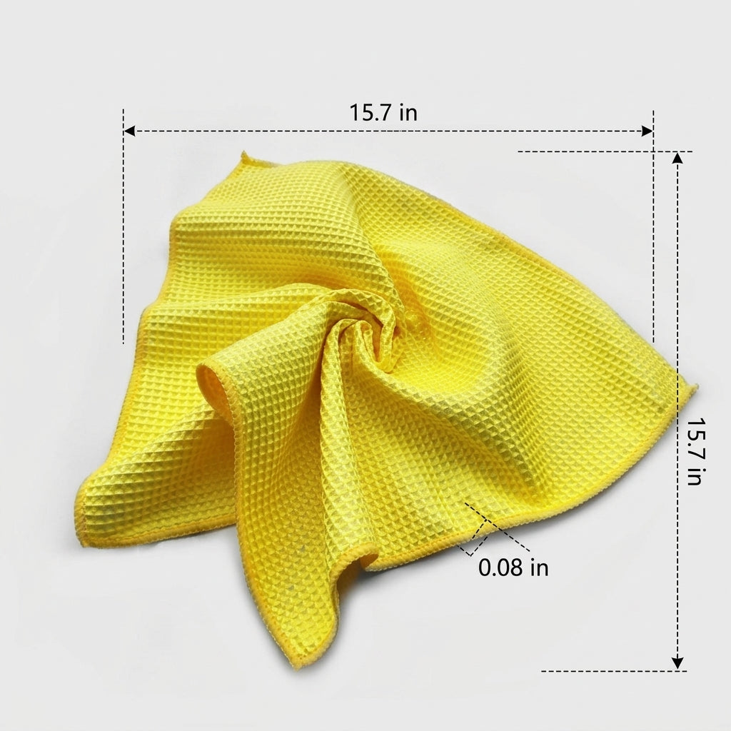 Waffle Weave Microfibre Cloth Car Drying Towel, 40cm Microfibre Cloth for Glass