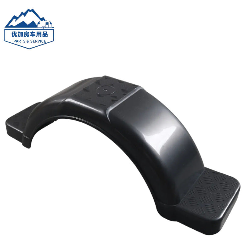 Black 14-Inch Plastic Trailer Fender for Trucks and Agricultural Vehicles