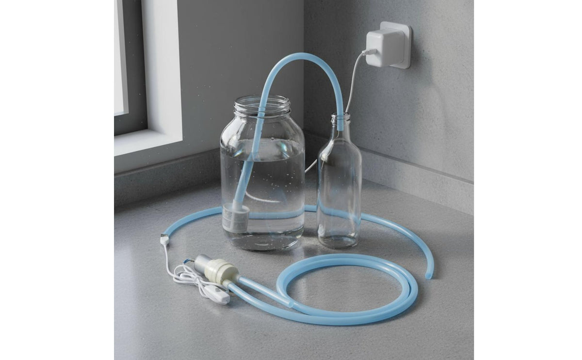 Self-Priming Electric Wine Pump Food-Grade Materials Wine Transfer Pump with Filter Single-Button Operation Homebrewing Supply for Homebrewers