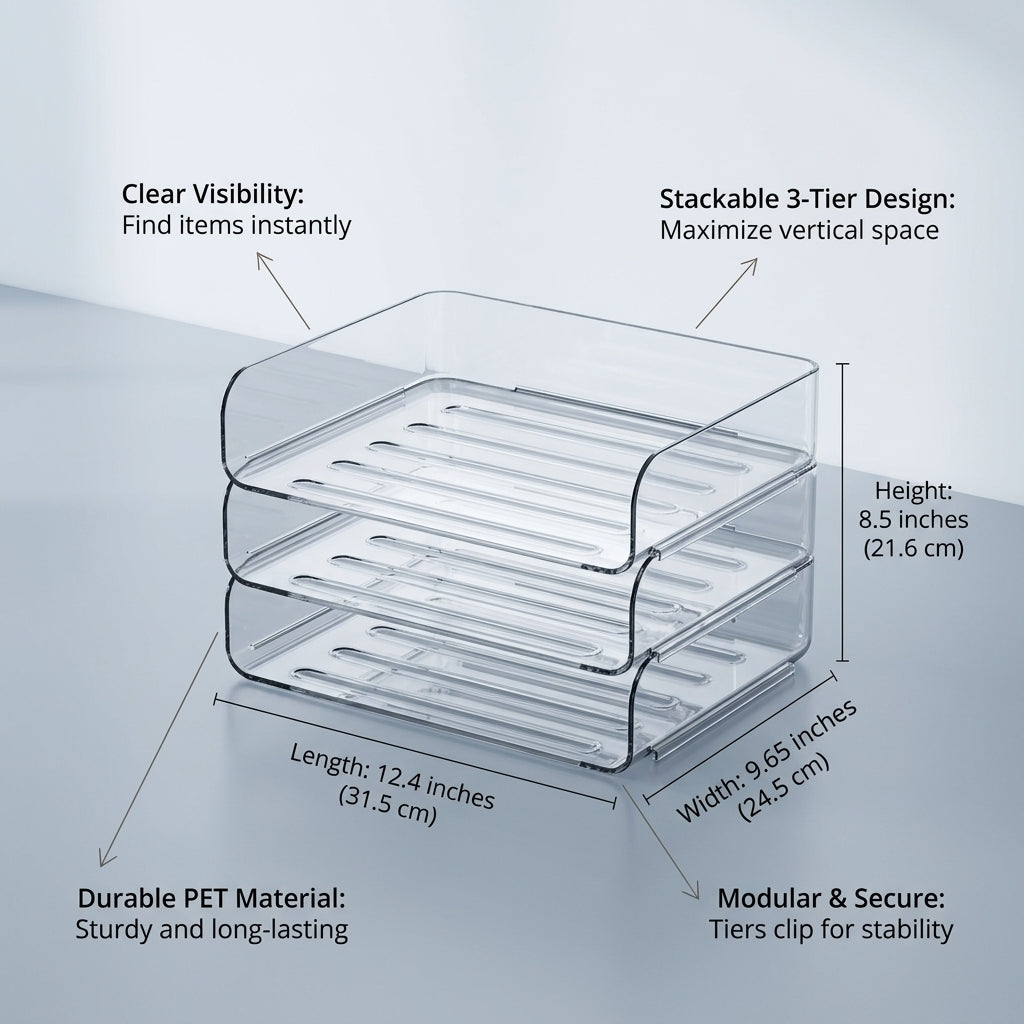 Desk Organiser and File Organiser for Home Office, Multi-Tier Desk Tidy for Stationery Storage, Document Holder for Students, Receipt Management
