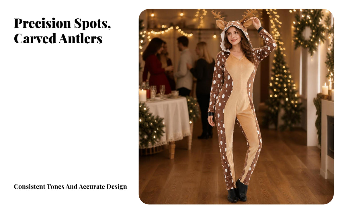 One-Piece Deer Costume | tailored Silhouette, Hooded, Deer Cosplay Jumpsuit, for performance apparel