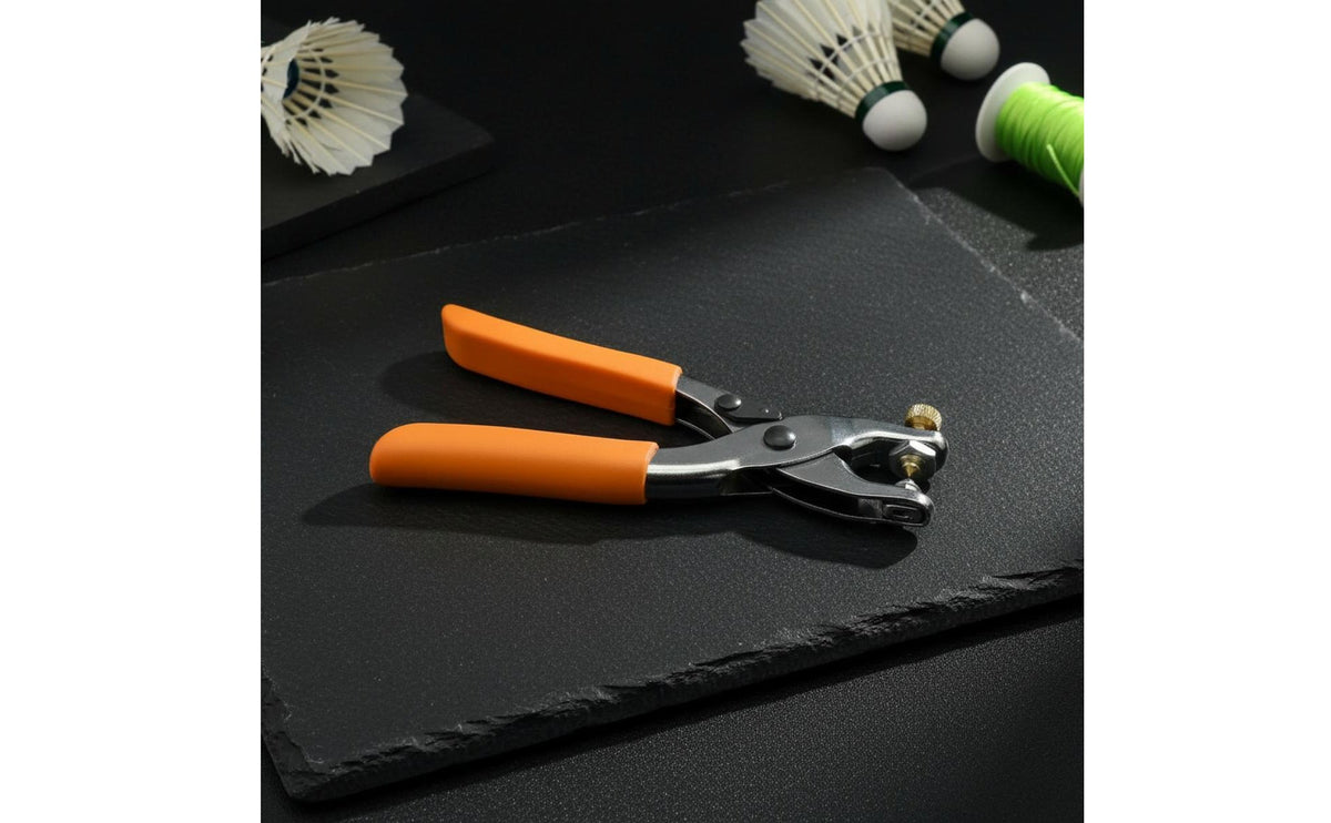 Badminton Racket Eyelet Plier Double Use Badminton Grommet Plier Curved-Shaped Copper Head Racket Eyelet Installation Tool