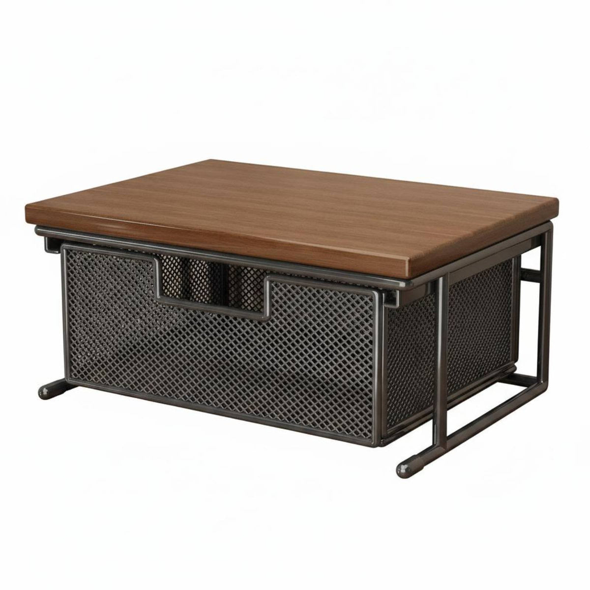 Printer Stand with Drawer Sturdy Desktop Printer Wooden Top Top Desktop Shelf for Study Room