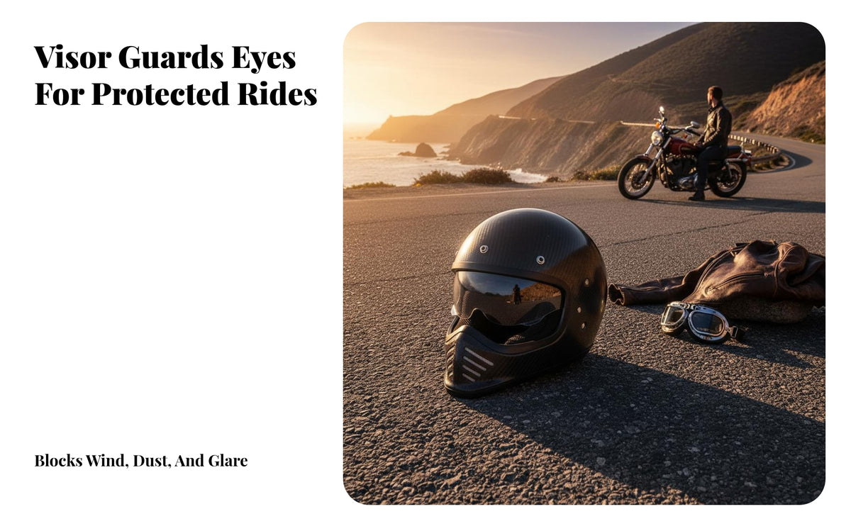 Retro Full-Coverage Helmet Impact Resistant Shell Full Face Removable and Washable Lining for Adults, Cruising, Daily Commute, Road Trip