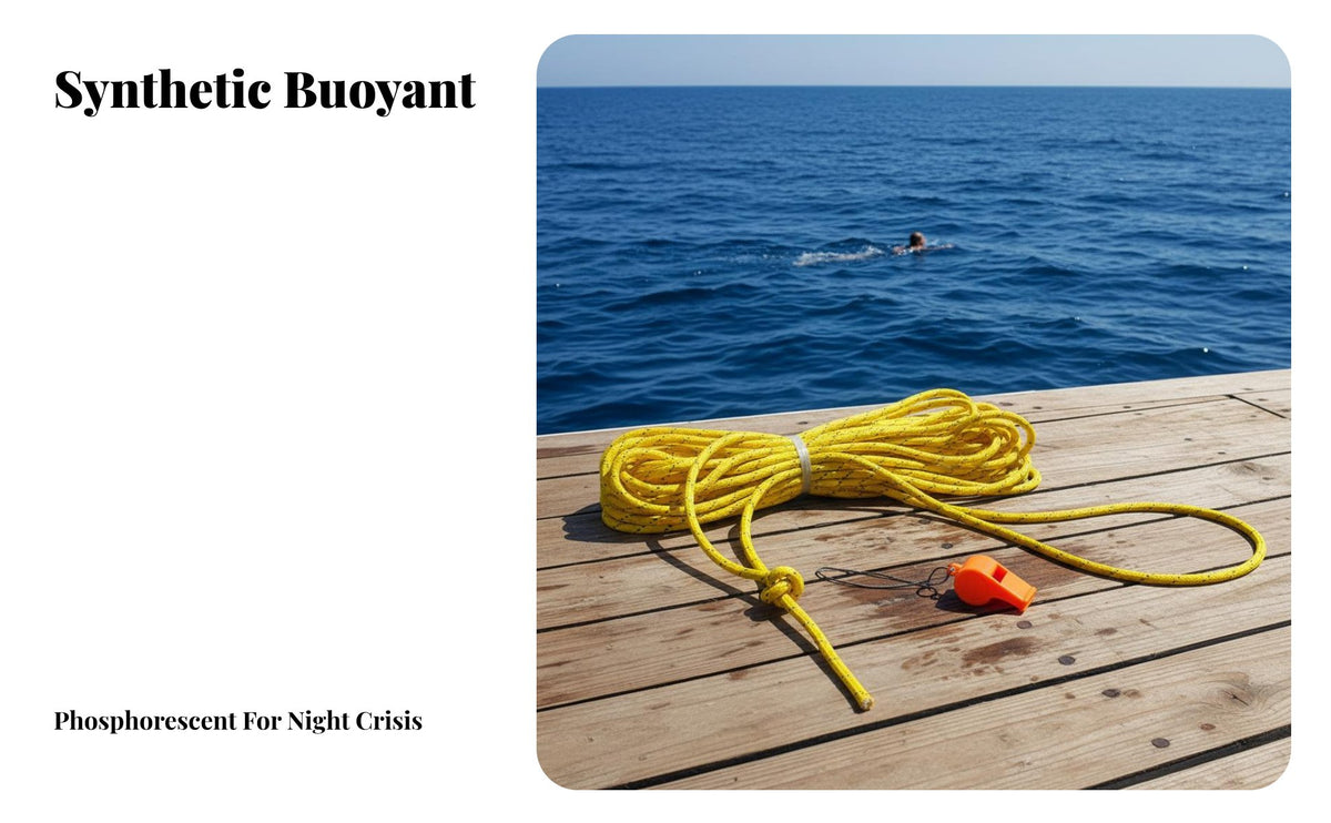 Waterproof Material Water Rescue Rope Lightweight Floating Lifesaving Rope Portable for Lifeguards, Swimmers, Boating, Pools, Camping