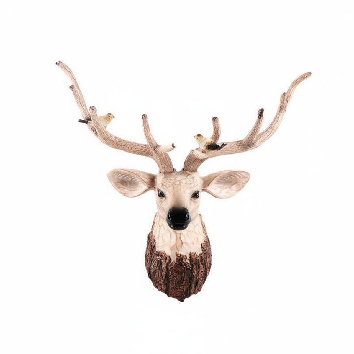 3D Sculpted Faux Deer Head Wall Mount Lifelike Deer Head Wall Decor Fade Resistant for Entryway
