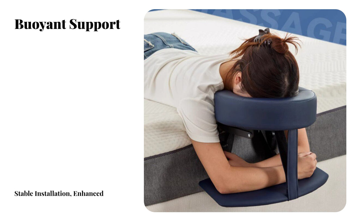 Portable U-Shaped Headrest Foldable Portable Massage Headrest Space-Saving Adjustable Face Cradle for Home Users, Adults, Beauty Salon, Spa, Bedroom