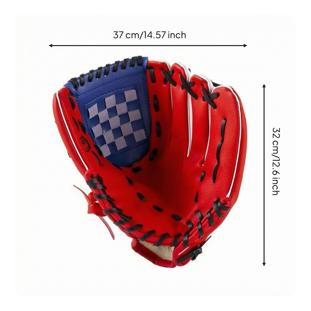 Deep Pocket Baseball Glove Reinforced Edging PU Baseball Glove Contrasting Lacing Catching Glove Stitched