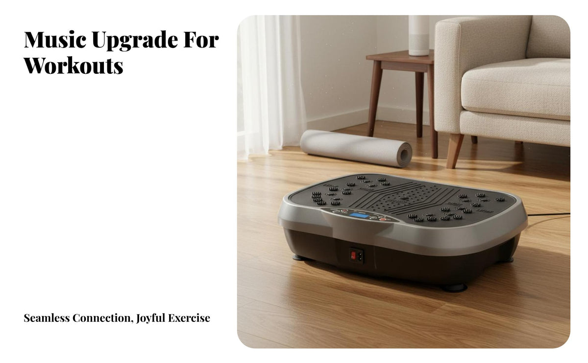 Bluetooth Music Vibration Plate Machine Body Weight Calorie-Reduce Ing Vibrating Fitness Platform Adjustable Speed Whole Body Vibration Machine Muscle Toning for People Seeking Beginners, Office Workers, Home Gym, Living Room