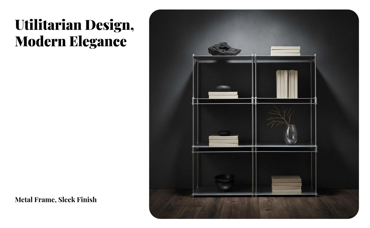 Brushed Finish Multi-Tier Shelving Unit Sturdy Metal Frame urban Etagere Minimalist Design Display Rack Easy to Assemble for Decor aficionados, Interior Designers, Entryway, Office, Living Room, Bedroom
