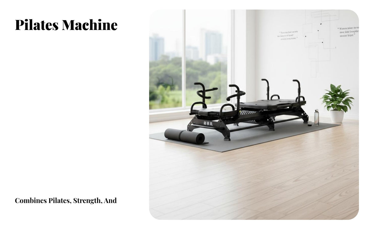 Reformer Elevated Combo Low-Impact Exercise Core Training Bed Studio Grade Pilates Reformer Bed for Home Gym Owners, Adults, Wellness Center