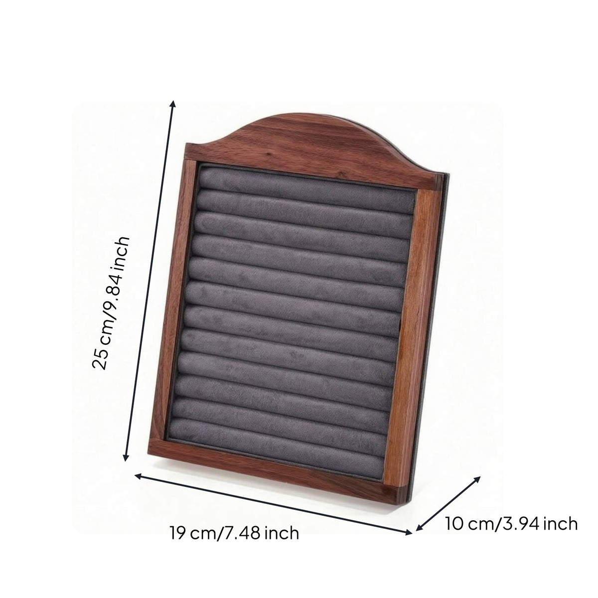 Walnut Band Stand Padded Picture-Frame Band Display Curved Top