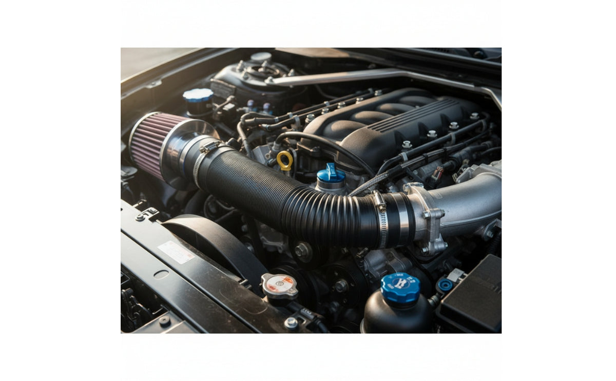 Flexible Air Intake Hose with Clamps 76mm Corrugated Intake Tube with Adapters High Performance for Auto Enthusiasts