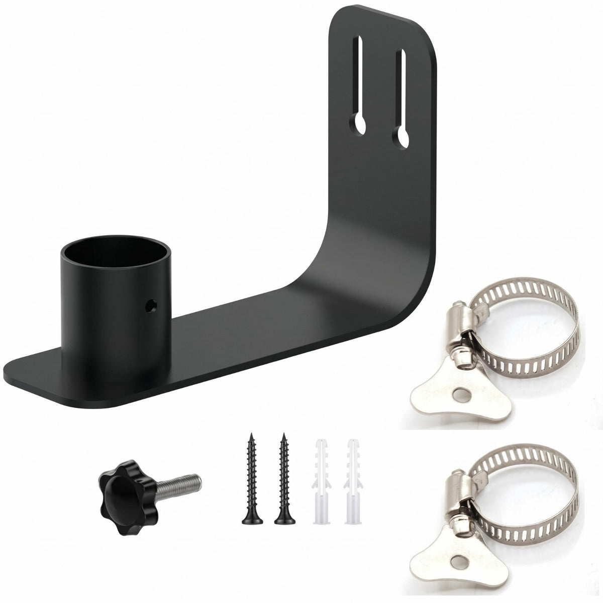 304 Stainless Steel Bird Feeder Bracket Coated Wall Mount Bracket L-Shaped Mounting Plate Slotted Holes