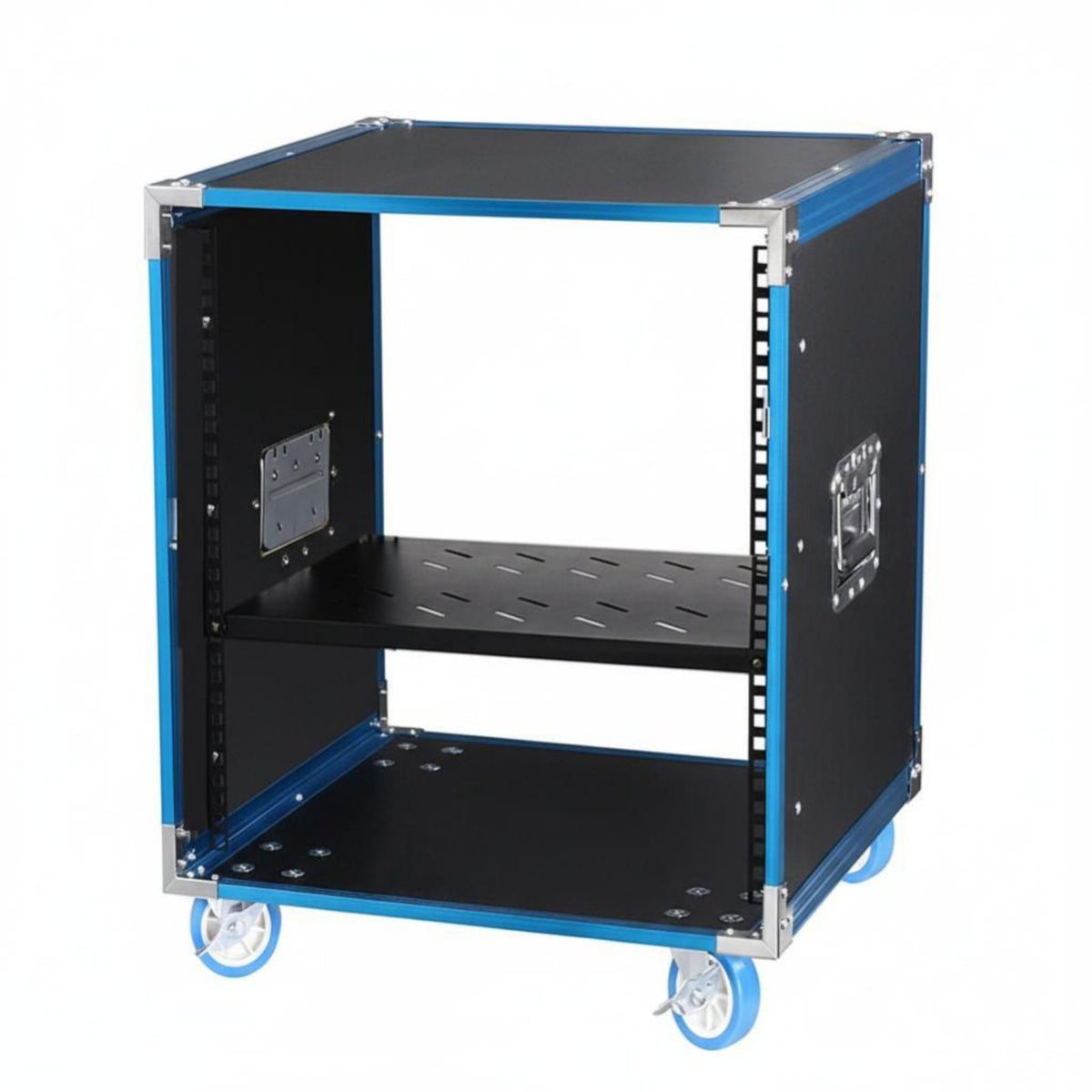 Simple framework Rolling Amplifier Rack sturdyDuty Rolling audio console Stand Mobile Design Audio Cabinet Easy Movement for disc jockeys, Musicians, Stage artists, KTV Room, Clubs, Outdoor Performances