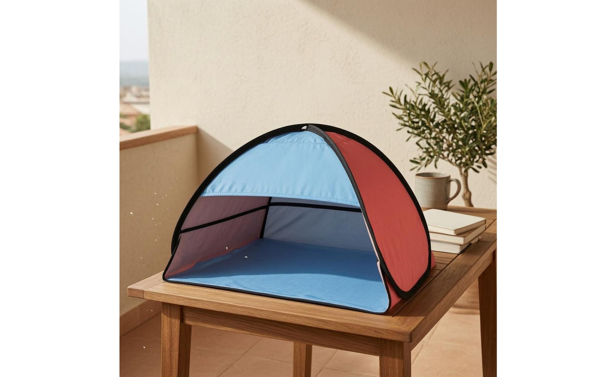 Head Tent Shelter Silver-Coated Portable Sun Tent Spring-Steel Frame for Outdoor Use